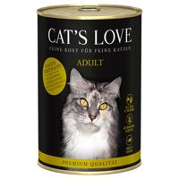 Cat's Love 6 x 400 g - telecí s krocanem