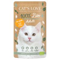 Cat's Love Bio 12 x 100 g – výhodné balení - kuřecí