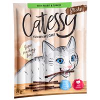 Catessy Sticks 10 ks - Králičí & krůtí s kvasnicemi  10 x 5 g