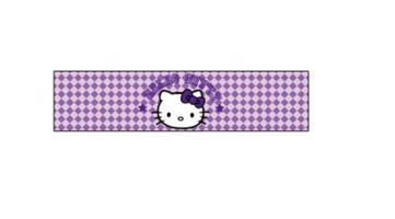 Čelenka s kočičkou Hello Kitty - 5 vzorů Barva: fialová