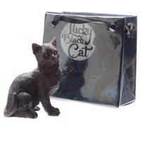 Černá kočka pro štěstí v dárkové minitaštičce Číslo: 4
