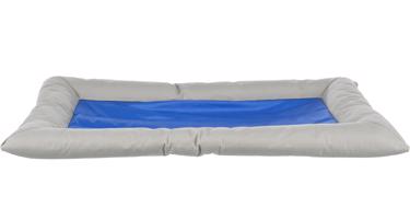 Chladící obdelníkový pelech Cool Dreamer s okrajem šedo/modrý 75x50cm