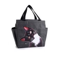 Chladící taška s kočkou a bublinami - design Lisa Parker Číslo: černo-bílá kočka