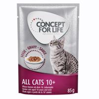 Concept for Life All Cats 10+ – vylepšená receptura! - Nový doplněk: 12 x 85 g Concept for Life All Cats 10+ v omáčce