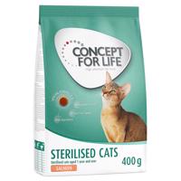 Concept for Life granule, 400 g - 35 % sleva!  - Sterilised Cats losos