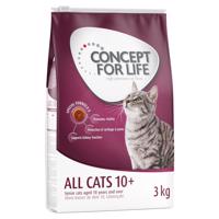 Concept for Life granule, 9 / 10 kg - 20 % sleva - All Cats 10+ – vylepšená receptura! (3 x 3 kg)