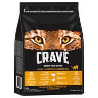 Crave Adult Cat s kuřetem & krocanem - 2,8 kg