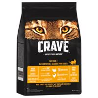 Crave Adult Cat s kuřetem & krocanem - 2 x 7 kg