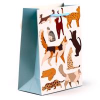 Dárková taška s malovanými kočkami - velikost M