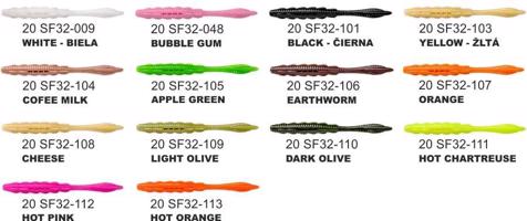 Dipované umělé nástrahy FishUP Scaly FAT 3,2-82mm 8ks Variant: Barva: Apple Green
