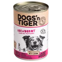 Dogs'n Tiger Adult 12 × 400 g - výhodné balení - jehněčí a pastinák