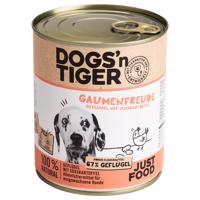 Dogs'n Tiger Adult 12 × 800 g - výhodné balení - drůbeží a batáty