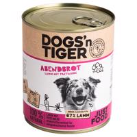Dogs'n Tiger Adult 6 × 800 g - jehněčí a pastinák