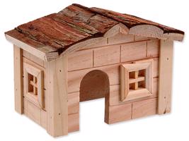 Domek SMALL ANIMALS dřevěný jednopatrový 20,5 x 14,5 x 12 cm 1ks