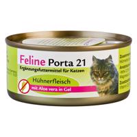 Feline Porta 21 krmivo pro kočky 6 x 156 g - Kuřecí maso s aloe