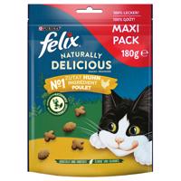 Felix Naturally Delicious pamlsky pro kočky - kuřecí se šantou kočičí (180 g)