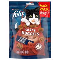 Felix snacky, 4 balení, 3 + 1 zdarma! - Tasty Nuggets s hovězím a jehněčím (4 x 180 g)