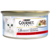 Gourmet Diamant 24 x 85 g vlhkého krmiva pro kočky - Filé s přírodním telecím masem