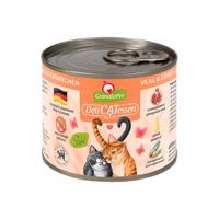 GranataPet pro kočky – Delicatessen konzerva telecí maso a králík 6× 200 g