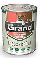 GRAND konz. pes deluxe 100% losos a krůta adult 400g + Množstevní sleva