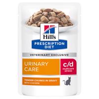 Hill's Prescription Diet. 12 x 370 g - 10 + 2  zdarma -  c/d Multicare Stress Urinary Care kuřecí 12 x 85 g