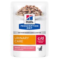 Hill's Prescription Diet. 12 x 370 g - 10 + 2  zdarma - c/d Multicare Stress Urinary Care s lososem 12 x 85 g