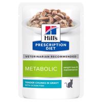 Hill's Prescription Diet. 12 x 85 g - 10 + 2  zdarma - Metabolic s mořskými rybami 12 × 85 g