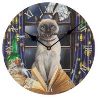 Hodiny kočka kouzelnice - design Lisa Parker