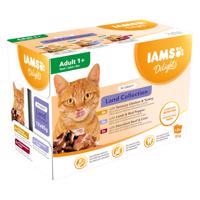 IAMS Kitten kapsičky, 48 x 85 g, 36 + 12 zdarma! - Adult Land Mix - v omáčce