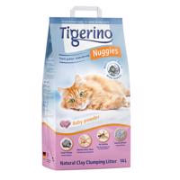 Kočkolit Tigerino Nuggies - Baby Powder (hrubozrnný) - Dvojité balení 2 x 14 l