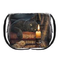 Luxusní velká kabelka s kočkou a knihami - design Lisa Parker
