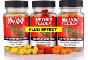 Method/Feeder-Fluo Pop Up Micro Chunks 7x11mm-35g Variant: Hot Krill