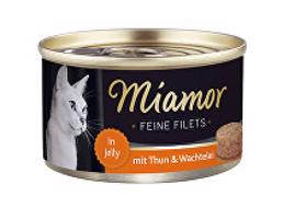 Miamor Cat Filet konzerva tuňák+křepelčí vejce100g + Množstevní sleva sleva 15%