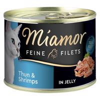 Miamor Feine Filets 24 x 185 g - Tuňák & Krevety v želé