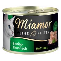Miamor Feine Filets Naturelle 24 x 156 g - Bonito-tuňák