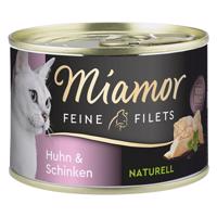 Miamor Feine Filets Naturelle 6 x 156 g - Kuřecí se šunkou