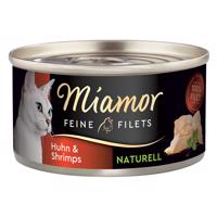 Miamor Feine Filets Naturelle konzerva 24 x 80 g - kuřecí a krevety