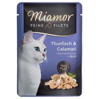 Miamor Feine Filets v želé 24 x 100 g - tuňák & kalamáry