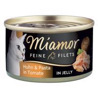 Miamor Feine Filets v želé konzerva 24 x 100 g - kuřecí s těstovinami