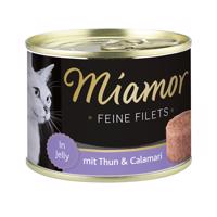 Miamor Feine Filets v želé s tuňákem a kalamáry 24 × 185 g