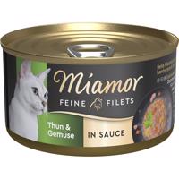 Miamor jemné filety v omáčce, tuňák se zeleninou 48 × 85 g