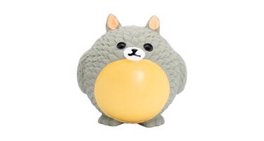 Míček v designu Totoro, se zvukem, 8 cm, latex, HipHop Barva: Šedá