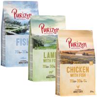 Míchaná balení Purizon Adult - bezobilné 3 x 2,5 kg - kuře & ryba, jehněčí & ryba, ryba