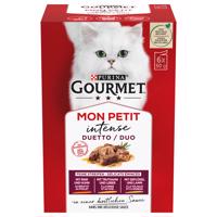 Multibalení Gourmet Mon Petit 2 x 6 ks (12 x 50 g) - mix různých druhů mas