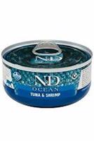 N&D CAT OCEAN Adult Tuna & Shrimp 70g + Množstevní sleva sleva 15%