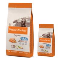 Nature's Variety granule, 12 + 2 kg zdarma - Original No Grain Medium Adult losos 12kg + 2kg