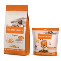 Nature's Variety granule + Nature's Variety Freeze Dried Toppers zdarma - Original Mini Adult kuřecí 7 kg