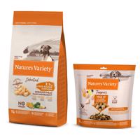 Nature's Variety granule + Nature's Variety Freeze Dried Toppers zdarma - Selected Mini Adult kuřecí z volného chovu 7 kg
