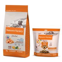 Nature's Variety granule + Nature's Variety Freeze Dried Toppers zdarma - Selected Mini Adult norský losos 7 kg