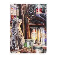 Obraz na plátně s kočkami a lektvary - design Lisa Parker